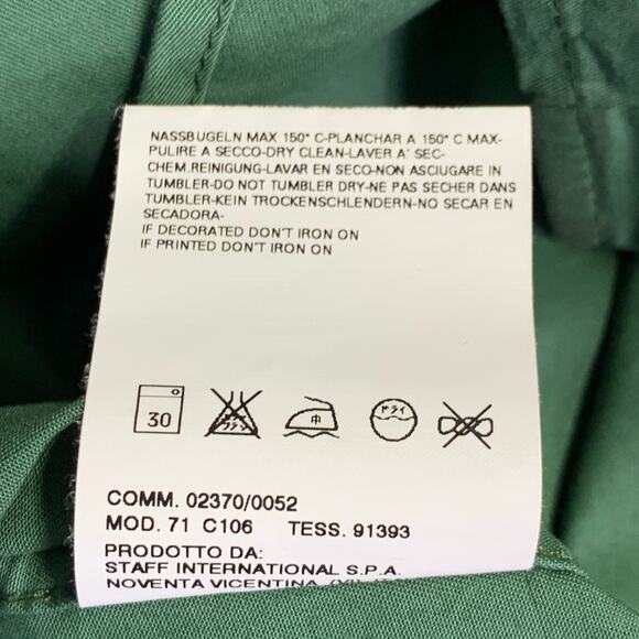 DSQUARED2 Size M Green Cotton Blend Spread Collar Long Sleeve Shirt - Picture 9 of 9